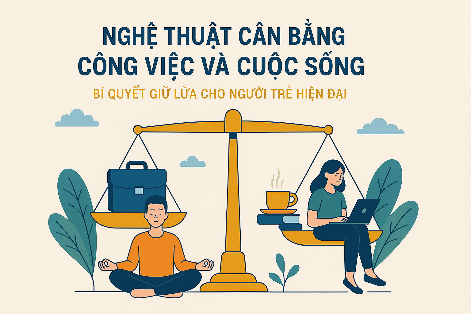 🌿 Nghệ thuật cân bằng công việc và cuộc sống – Bí quyết giữ lửa cho người trẻ hiện đại